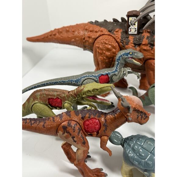 Jurassic World Mixed Lot Dinosaur Action Figures Hasbro & Mattel Battle Damaged - Picture 8 of 15